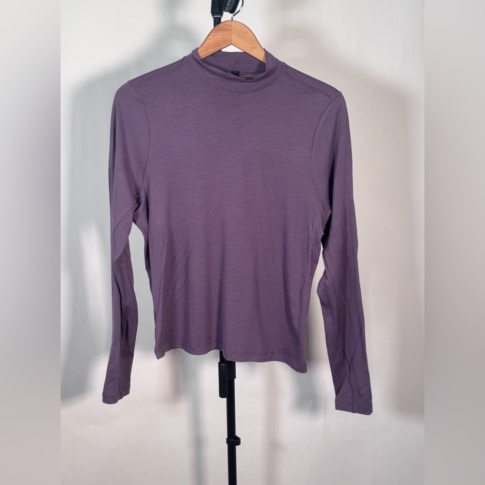 NWOT Lululemon lab Merino Wool-Blend Mock Neck Long-Sleeve Shirt Dusty A… - Picture 3 of 6